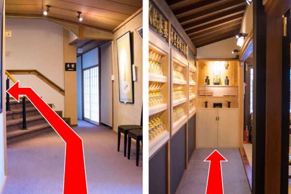 階段を上り、まっすぐ本堂金剛五輪塔へ進む