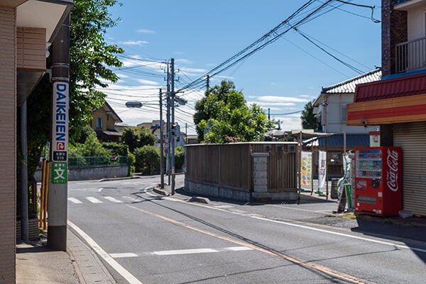 松戸方面からの入口付近