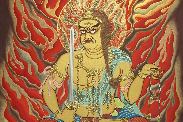 不動明王（金色）（100cm×65cm）