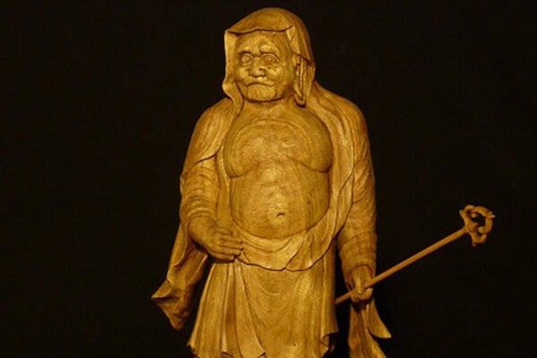 達磨大使 総高35㎝ 材質 楠