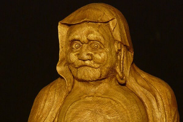 達磨大使 総高35㎝ 材質 楠